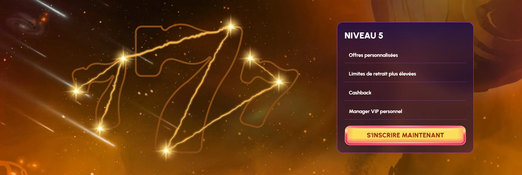 Niveau VIP 5 chez NovaJackpot