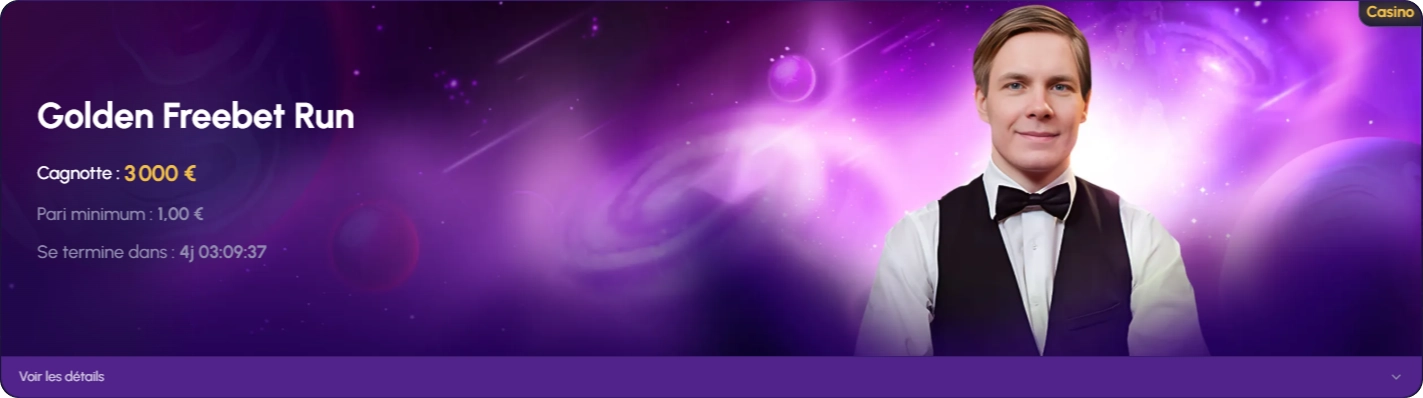 Tournoi Golden Freebet Run