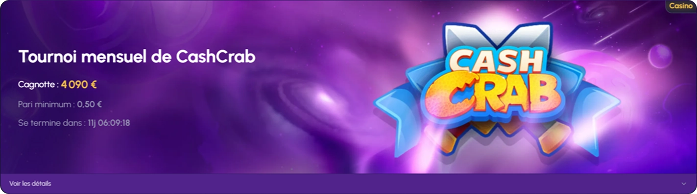 Tournoi mensuel CashCrak NovaJackpot